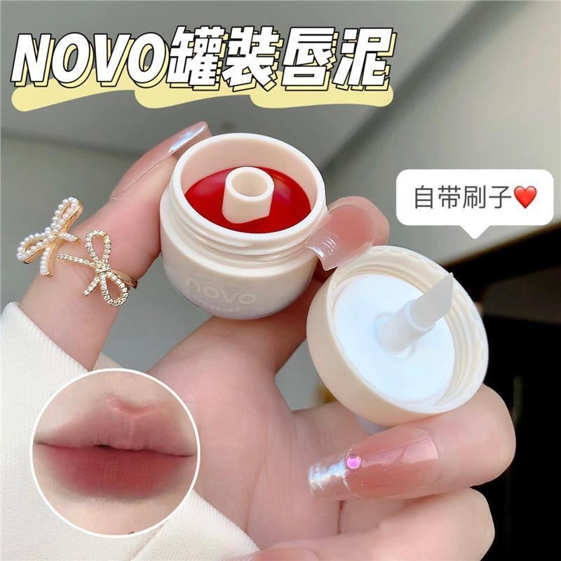 Novo sweet dream lightweight velvet lip clay - matte, long-lasting, waterproof, smudge-proof, student-friendly, brightening lipstick