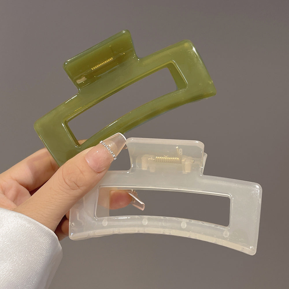 Extra large transparent gripper korean elegantelegance shark clip popular 2024 new arrival hairpin back of head hairpin