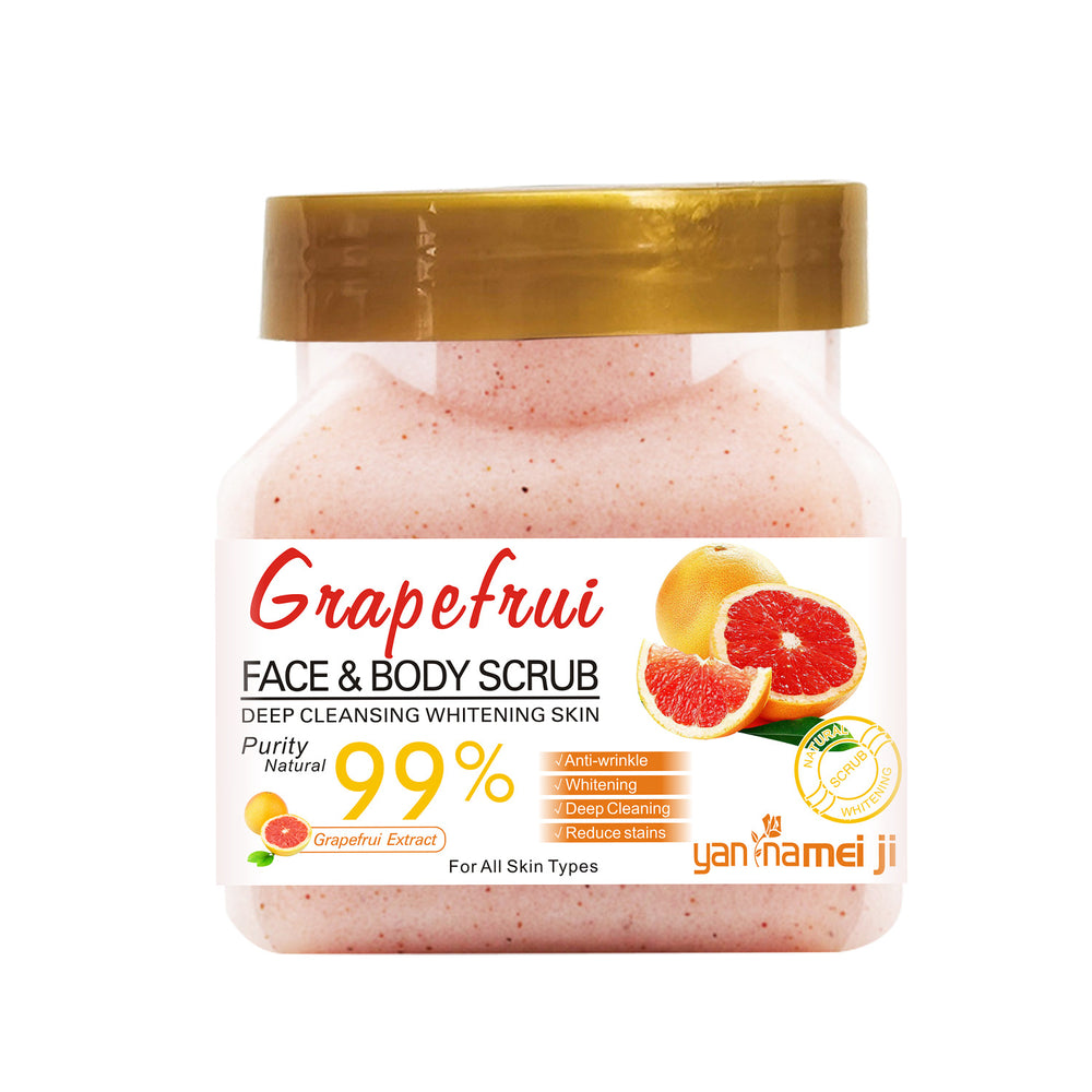 square bottle rice scrub to remove dead skin, clean fruit scrub to remove chicken skin, rose exfoliating cream 350g