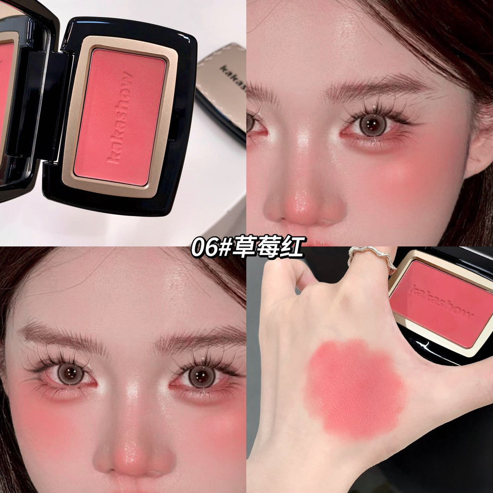 Kakashow soft matte blush - natural nude makeup, enhances complexion, adds volume, and perfects contouring