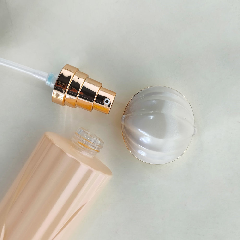 New arrival shell cosmetic glass bottle suit packaging material 120ml pressed lotion essence glass bottle 50g cream bottle