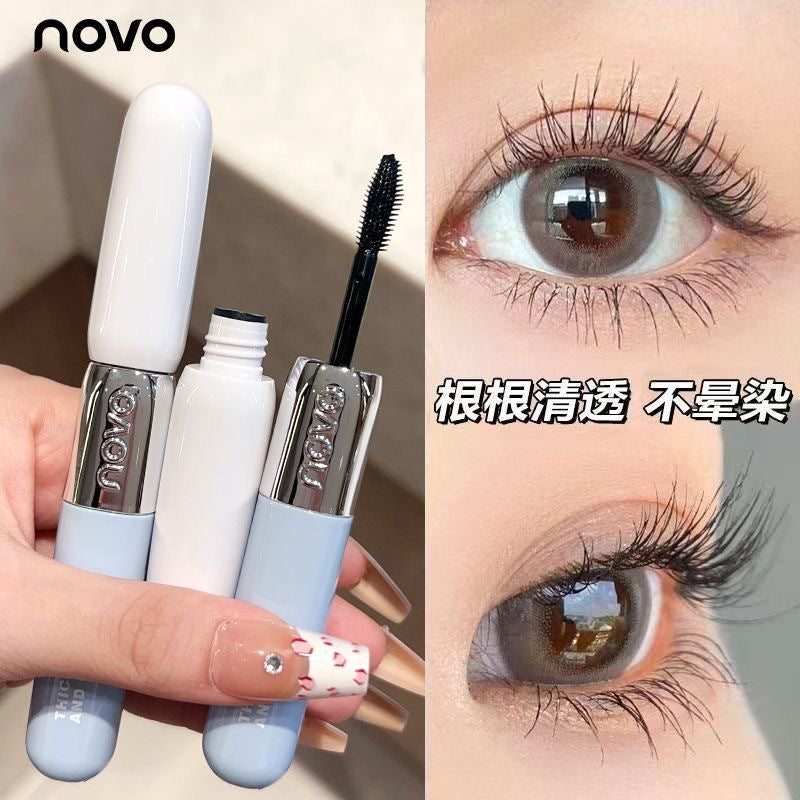 Novo winged eyelash double-ended mascara long and thick curling nature root clear long-lasting waterproof non-smudge