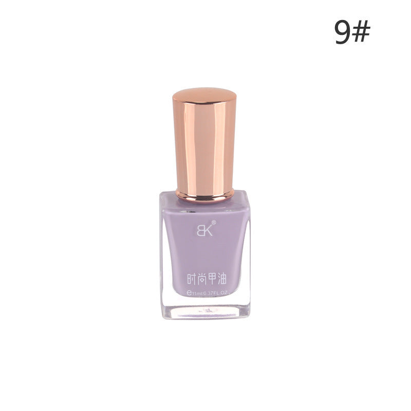 Bk summer new arrival: 36-color trendy oil-based nail polish - peel-off, no-bake, long-lasting, smudge-proof, brightening manicure
