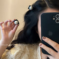 Classy french retro pearl small clip small fragrance light luxury niche design elegant bangs clip shark clip