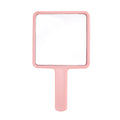 Wholesale makeup touch-up handheld mirror - square hand mirror, portable for girls, desktop makeup mirror - $2 store