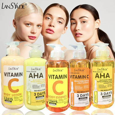 aha essence milk, fruit acid repair, black essence, moisturizing and moisturizing, whole body vitamin c body lotion, export
