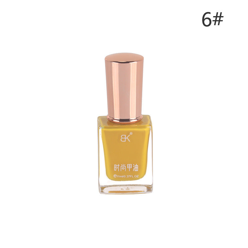 Bk summer new arrival: 36-color trendy oil-based nail polish - peel-off, no-bake, long-lasting, smudge-proof, brightening manicure