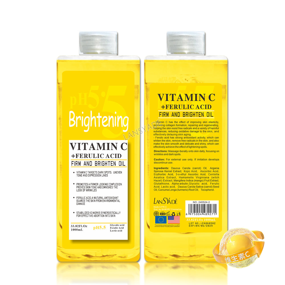 vc oil facial and body blackening massage oil massage full body spa brightening and glowing oil 1000ml essential oil