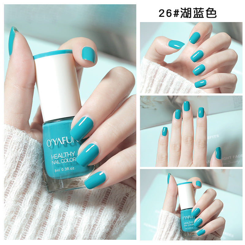Ouyafei new arrival water-based nail polish 8ml no-bake peelable long-lasting quick-drying nail polish student peelable nail polish
