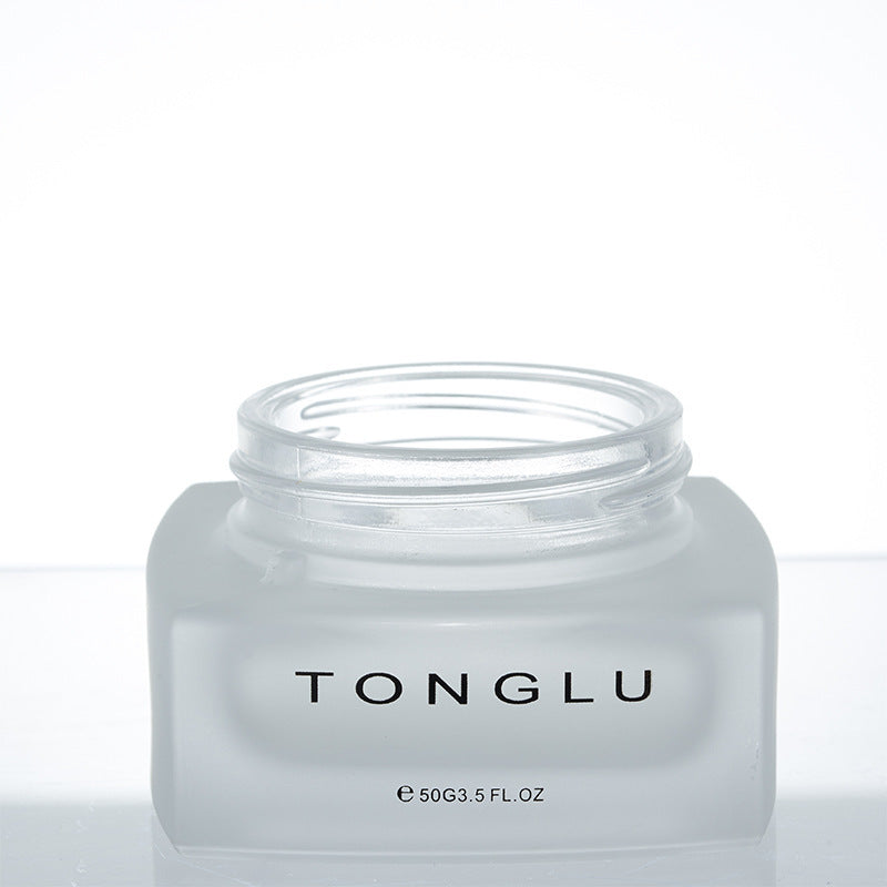 Custom cosmetic packaging glass bottle set: toner, serum, lotion bottles, 50g cream & moisturizer sample containers