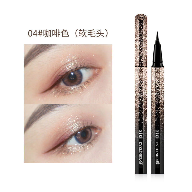 Xixi starry eyeliner - fine tip, ultra-fine. waterproof, sweat-proof, smudge-proof eyeliner pen for beginners. extra fine, quick-drying liquid eyeliner