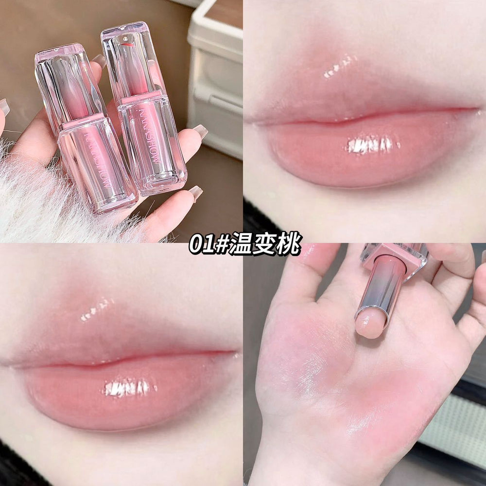 Kakashow qinrun light mirror lipstick for women, moisturizing, water-glossy, pouty lips, not easy to lose pigment, whitening lipstick