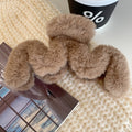 Brown color stuffed gripper large hair hair clip female back of head eleganceelegantnew arrival shark clip headwear