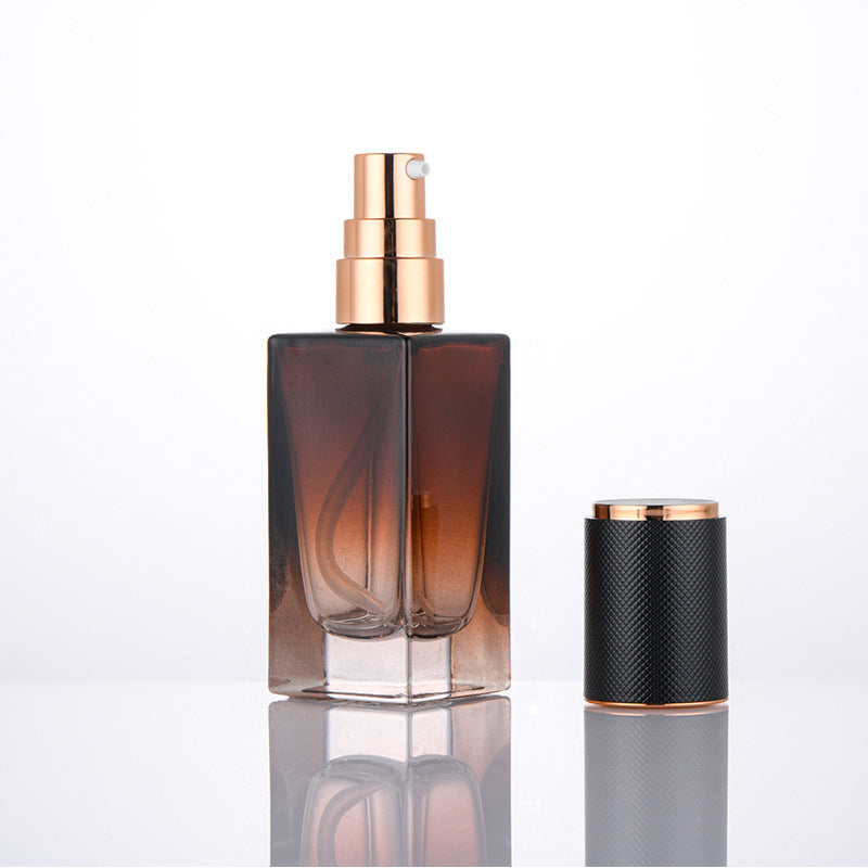 Factory oem customizable glass bottle set: tea, black, skincare, lotion pump head, serum bottle with cap, cream jar