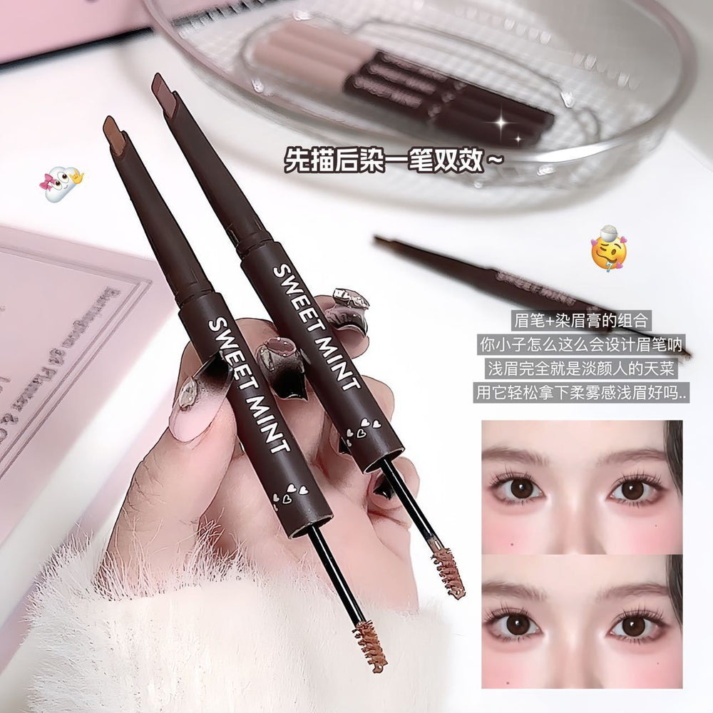 Sweet mint shaping eyebrow pencil and tint 2-in-1: waterproof, sweat-proof, natural, defined, and effortless "wild brow" look