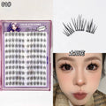 Gege bear self-adhesive glue-free false eyelashes - natural sunflower trilogy, individual cluster segmented manga eyelashes