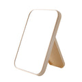 Portable minimalist makeup mirror - foldable plastic, perfect for dorms, home, desktop, students, bedroom, and tabletop use