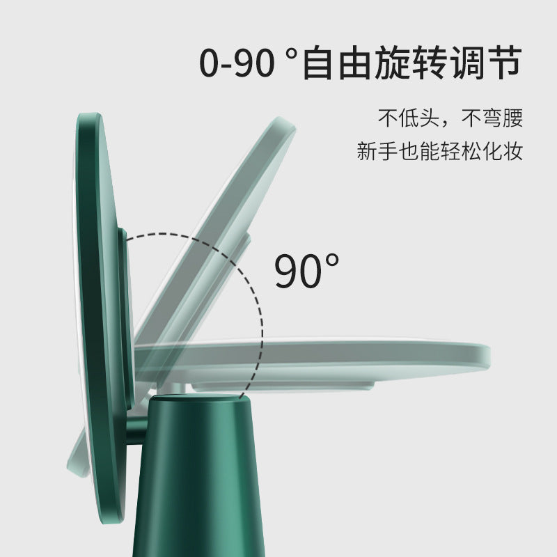 Desktop led vanity mirror - business gift, aluminum mirror, plastic makeup mirror, home & living desktop mirror