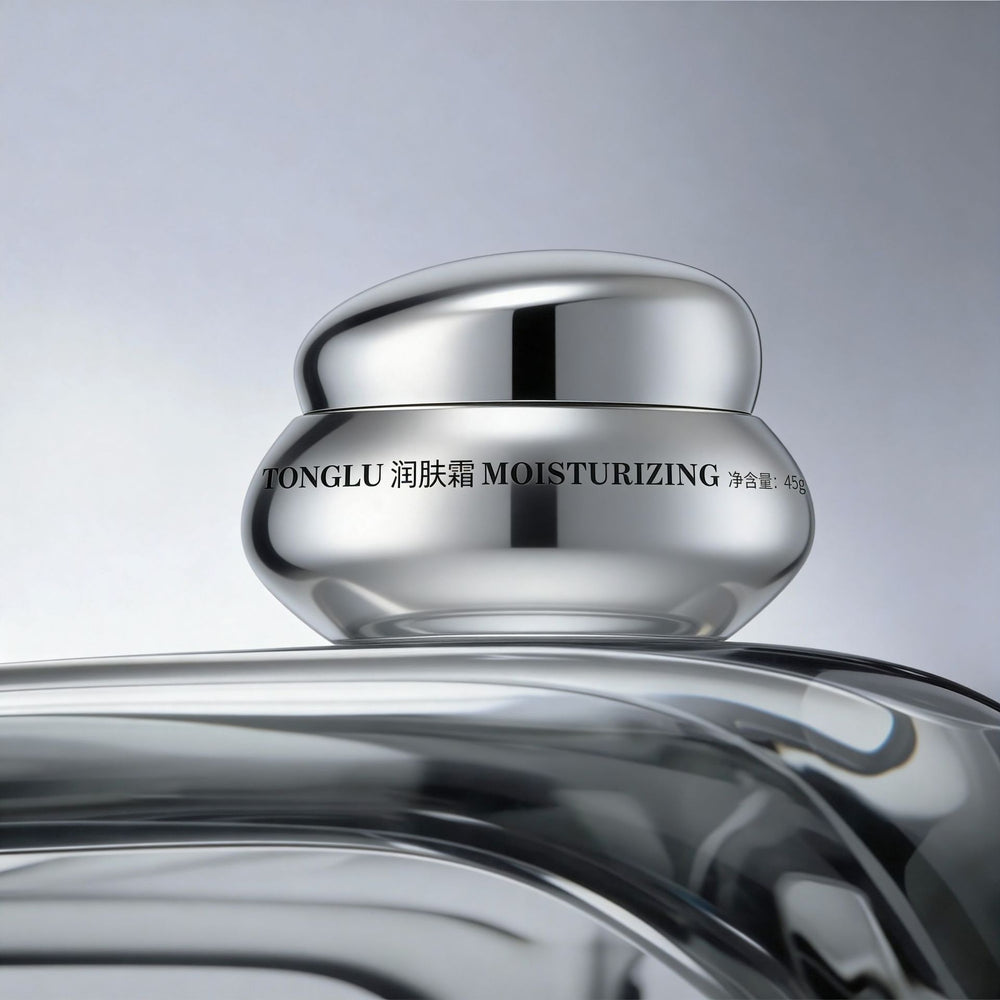 Customized packaging materials for skin care product bottles, natural and fresh design stone cosmetic glass bottles, facial cream jars