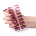 Zhengxiang custom gel nail stickers - european & american style glitter, cat eye, uv light curing, semi-cured nail stickers - waterproof, cross-border wholesale