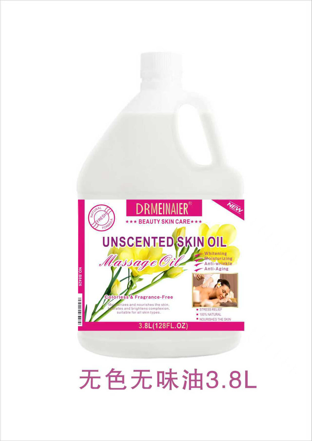 3.8l large bucket massage oil floral fruity brightening facial & body moisturizing olive oil lavender essential oil spa oil
