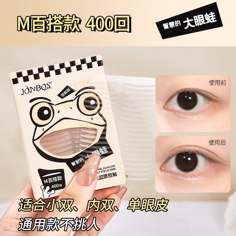 Jonbos lace eyelid tapes for women - invisible, natural, seamless, specifically designed for puffy eyes - 400 patches