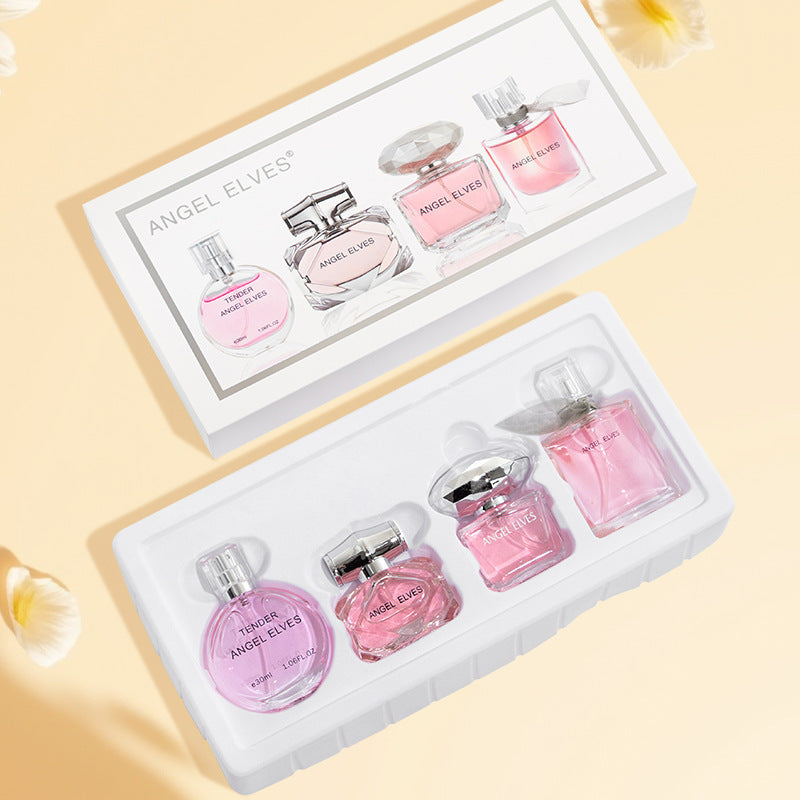 Flower lady encounter perfume gift box set long-lasting women's pink gold diamond bamboo rhyme beautiful life cross-border best selling