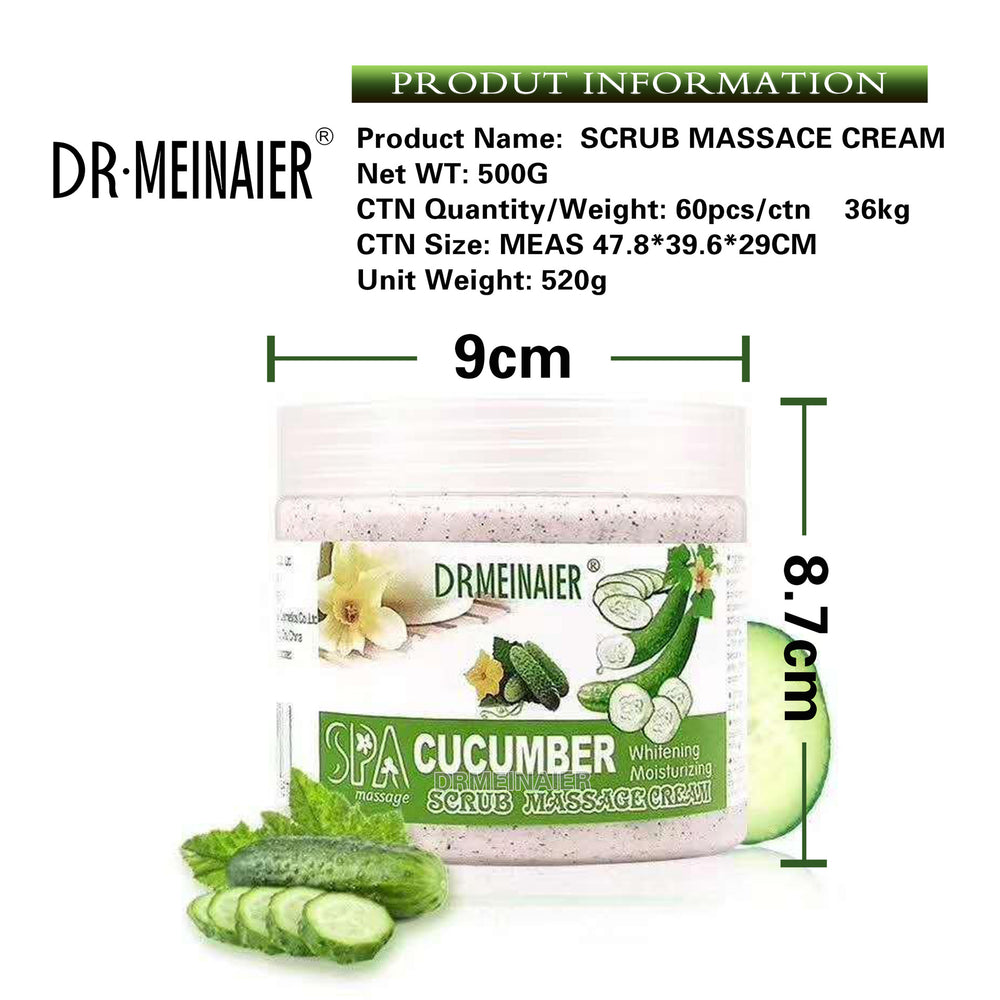 Exfoliating and moisturizing facial scrub, pore refining, chicken skin treatment, full body cucumber scrub - wholesale for export