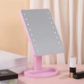 Led makeup mirror with light, desktop home vanity mirror, tabletop sensor folding plastic storage home glass mirror