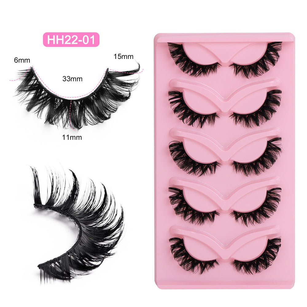 fox style false eyelashes glue style qingdao european and american curling stereo cat eye style hard stem false eyelashes factory