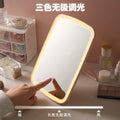 Led makeup mirror with light, storage, and fill light - vanity mirror for dorm, home, desktop, glass, and household use - led mirror