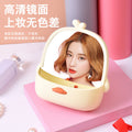 Plastic makeup mirror storage all-in-one can be hung portable dormitory desktop desktop can stand mirror for home table home mirror