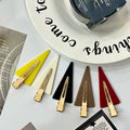 Shen yue's same gold label design triangle makeup clip cute girl retro hair clip easiest for match seamless clip bangs clip