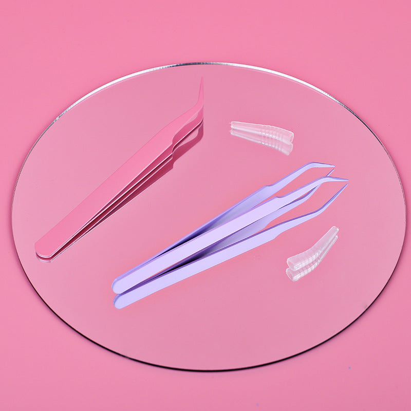 stainless steel is not easy to damage fake eyelashes tweezers diy grafting eyelashes tweezers lightweight segmented tweezers with slanted mouth