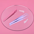 stainless steel is not easy to damage fake eyelashes tweezers diy grafting eyelashes tweezers lightweight segmented tweezers with slanted mouth