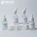 Ready-to-ship cosmetic glass bottles and packaging materials: 30ml essential oil bottles, dropper essential oil dispensing bottles, and serum/essence glass bottles