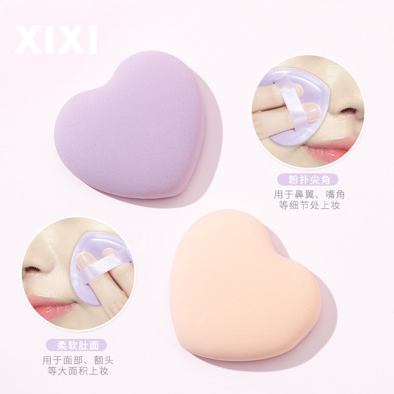 Xixi sweetheart marshmallow powder puff beauty egg super soft not easy to eat powder dry and wet dual use heart air cushion powder puff tool
