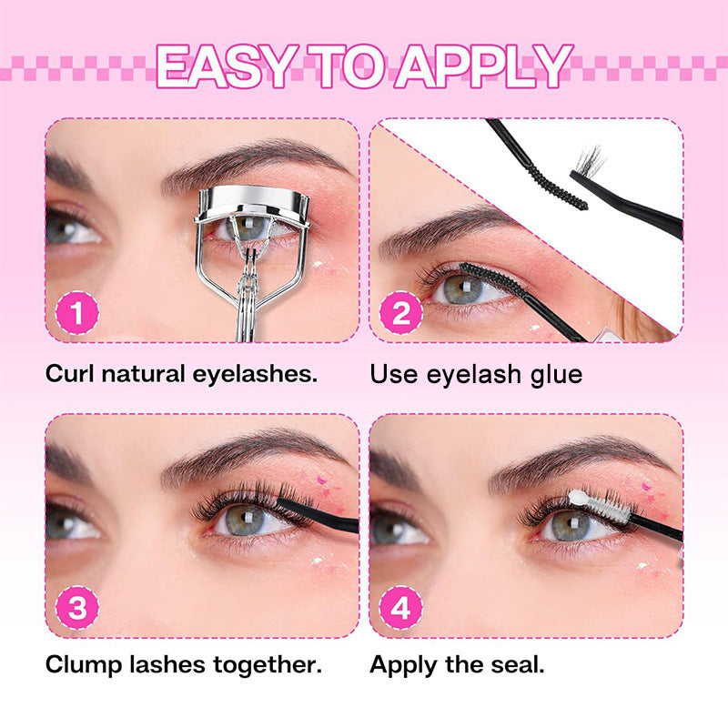 Double-ended eyelash glue: 2-in-1, long-lasting hold, quick-drying, non-irritating makeup glue for false eyelashes