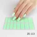 European and american new solid color nail art stickers, full cover nail polish film, designer logo stickers, candy iridescent sweet style