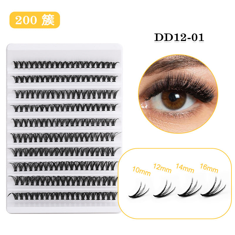 false eyelashes set box european and american thick 30p-100p combination curling eyelashes glue style penglai factory