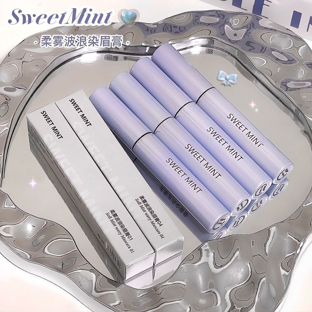 Sweet mint soft mist wavy eyebrow mascara - sculpted, natural, long-lasting, waterproof, smudge-proof, light tones for natural brow definition