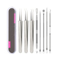 Blackhead remover kit with acne needle, tweezers, and extractor - professional grade pimple popper for home use