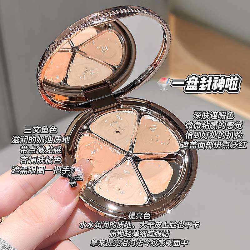 Luckgo pink sweetheart concealer palette - covers tattoos, facial spots, acne scars, dark circles, and tear troughs