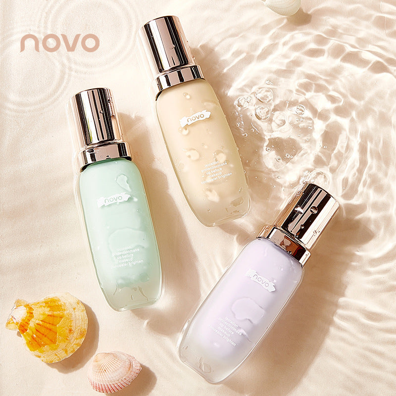 Novo silky smooth hydrating & correcting primer - perfect for dry skin, creamy complexions, oil control, moisturizing, concealing, and brightening - makeup base