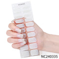 Zhengxiang custom gel nail stickers - icy sheer, cross-border, european & american style, uv curing, semi-cured nail stickers for amazon