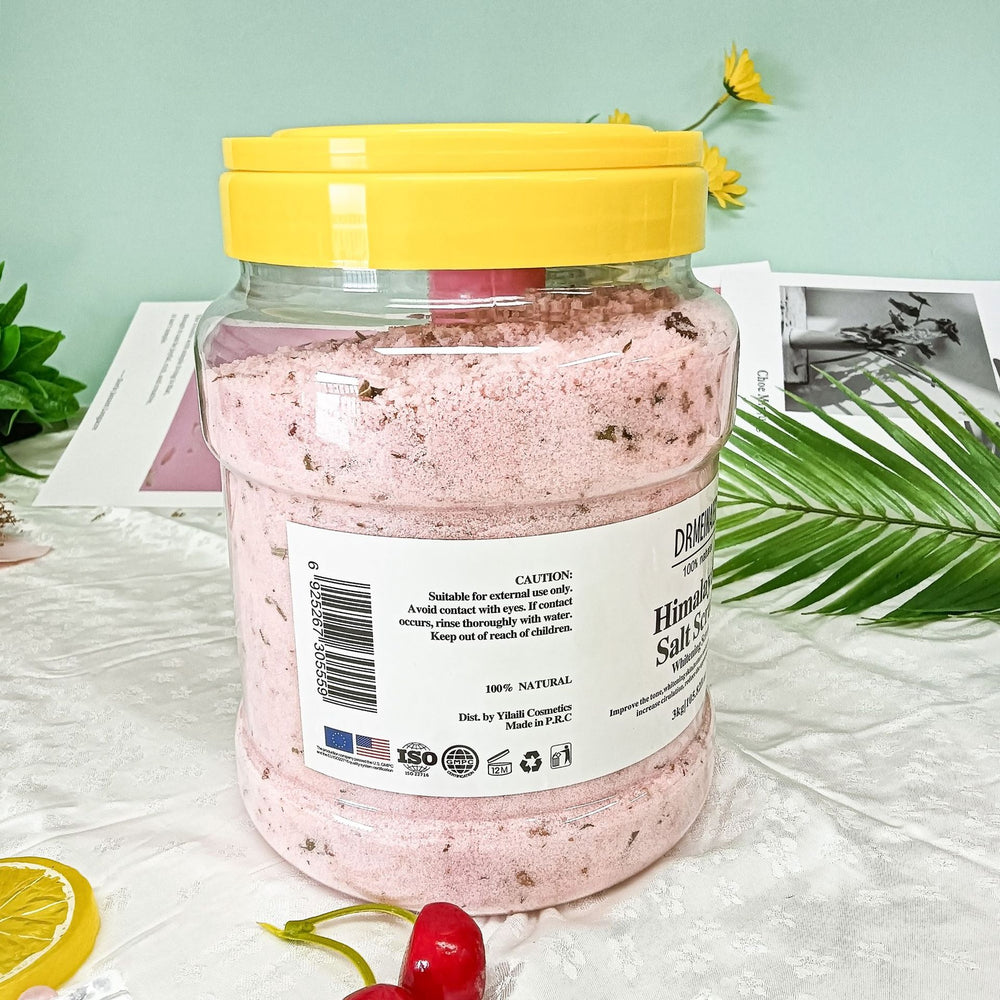 exclusive spa bath salt with petals for cleansing, scrubbing, exfoliating, chicken skin, foot bath, body bath salt for skin rejuvenation