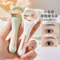 Jonbos slim waist eyelash curler - wide angle sunflower design, long-lasting hold, eyelid-friendly, portable curler
