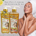 turmeric shower gel long-lasting fragrance gentle cleansing and purifying skin milk papaya bubble shower gel 1l