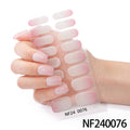 Zhengxiang custom gel nail art stickers waterproof uv light therapy nail polish film ins semi-cured nail stickers wholesale
