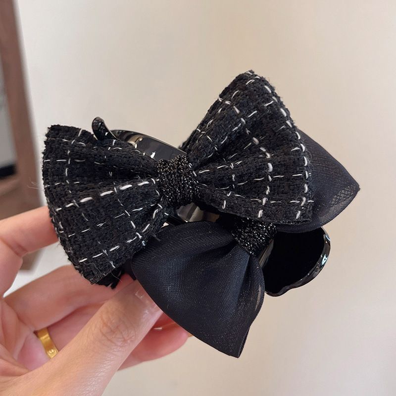 Hair claw clip bun maker - 2024 new bow hair clip - princess style, niche, french, and trendy ins hair claw